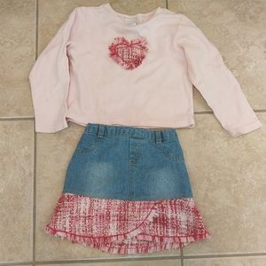 Girls cachcach outfit with tweed ♥️ & skirt trim